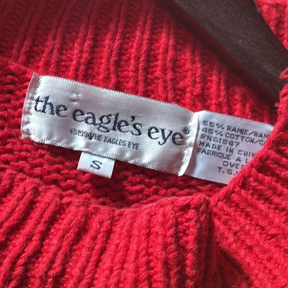 Vintage 1994 Raincoat Duck Sweater The Eagle's Eye W S~M - Picture 7 of 7
